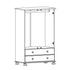 Copenhagen 2 Door 2 Drawer Combi Wardrobe in Cream/Pine